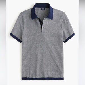 NWT J Crew Textured Cotton Sweater-polo For Men